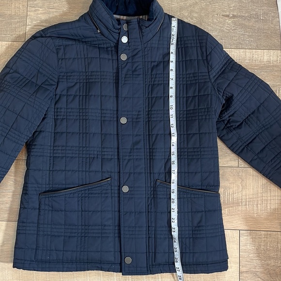 Brooks Brothers quilted winter jacket removable hood lined inner pocket  navy M - Picture 15 of 16
